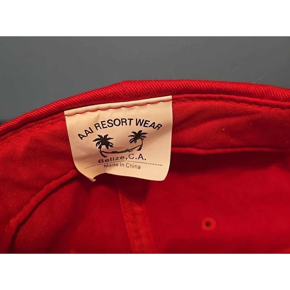 Belize Cap Hat Adjustable Adult Red‎